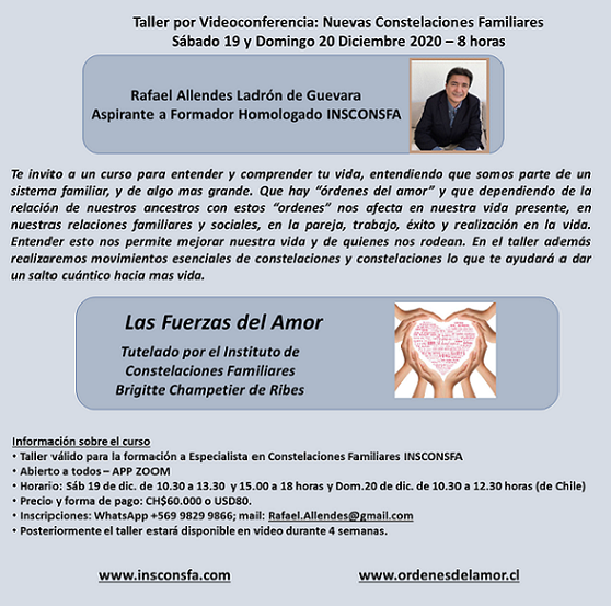 Taller de Nuevas Constelaciones Familiares Online