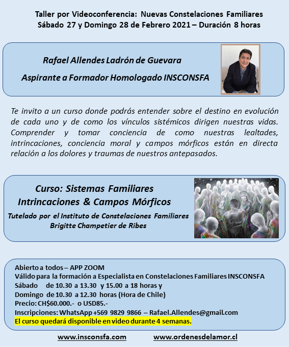 Taller Nuevas Constelaciones Familiares 