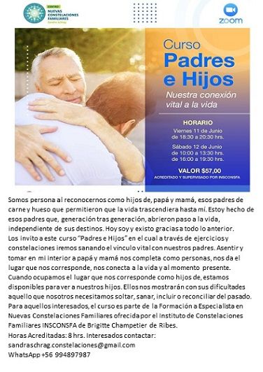 Curso Padres e Hijos 11-12 Junio con Sandra Schrag