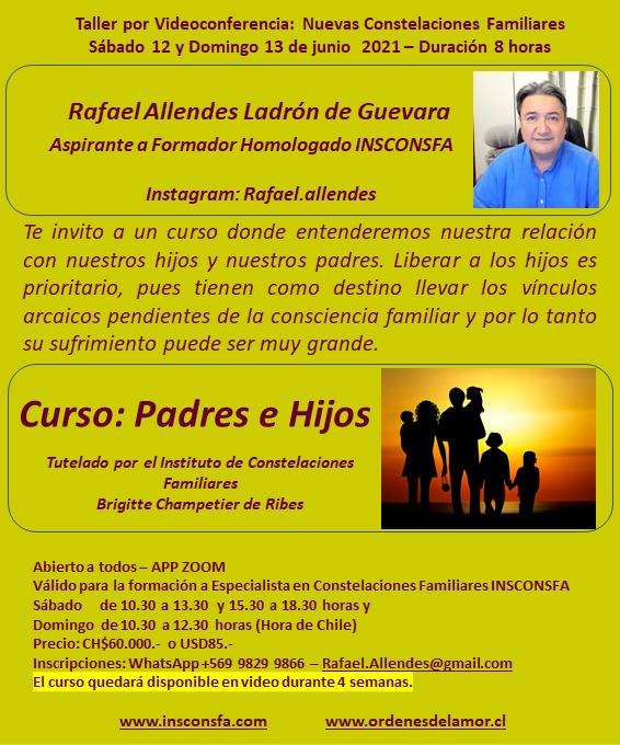 Curso Padres - Hijos 12 y 13 de Junio con Rafael Allendes